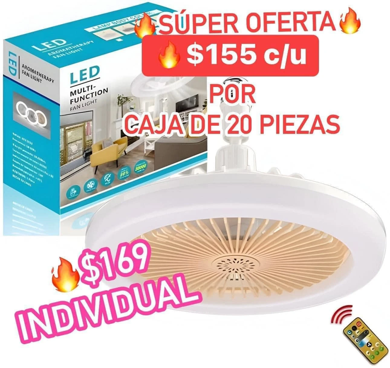 VENTILADOR FOCO LED