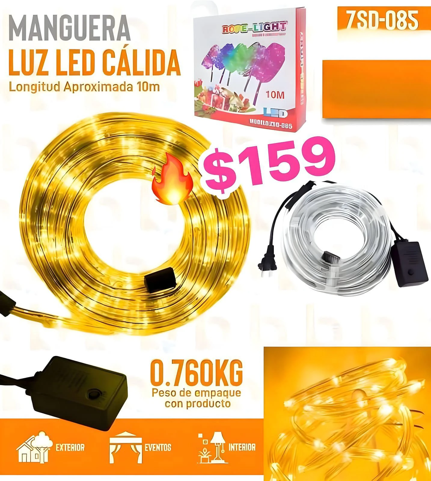 🔥LUCES LED 10mts🔥 CALIDA