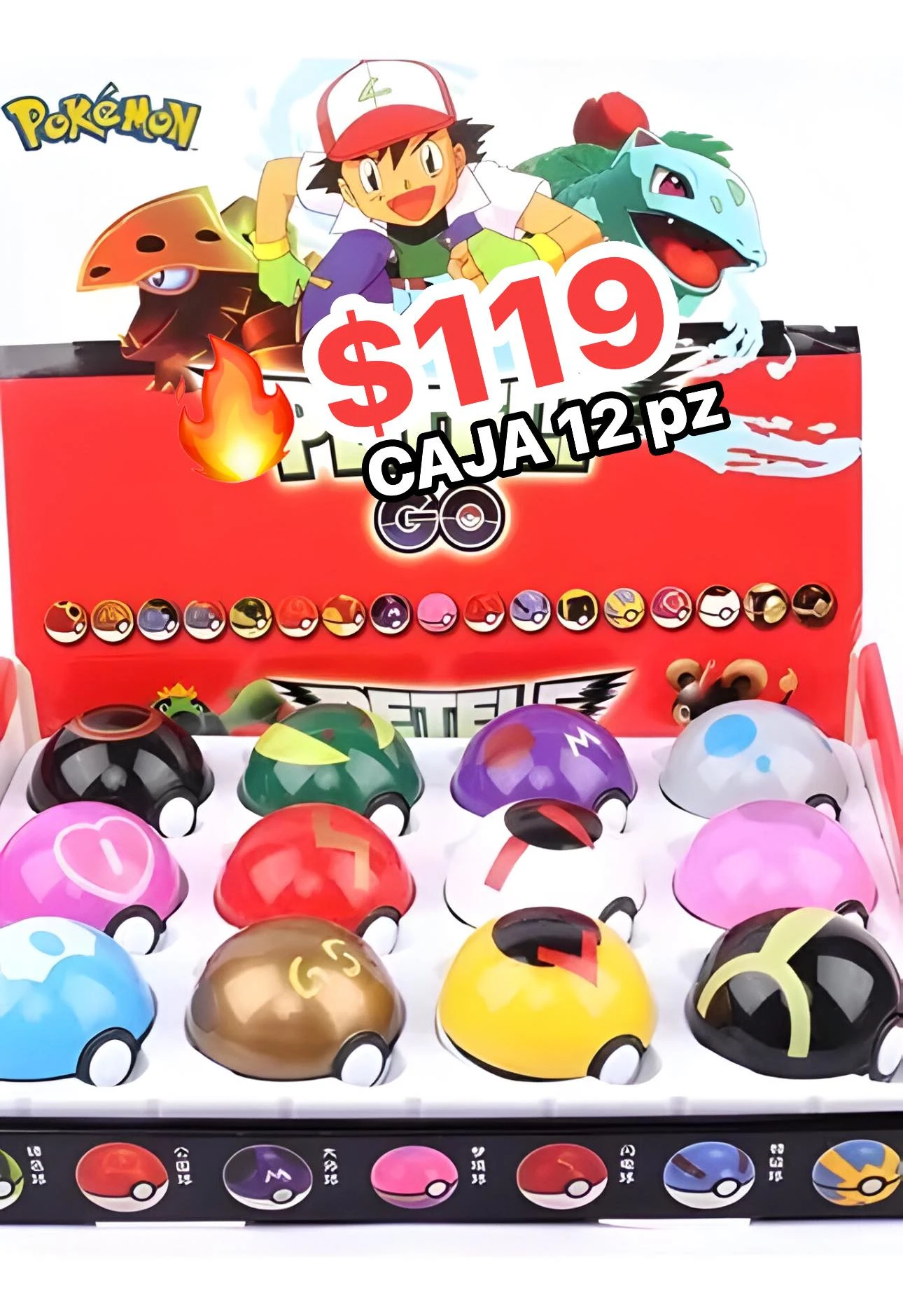 🔥JUGUETE pokbolas CAJA 12 PZ🔥